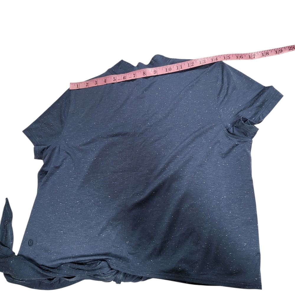 Lululemon Time to Restore Mock Neck Short SleeveIron Blue / White - Picture 8 of 12